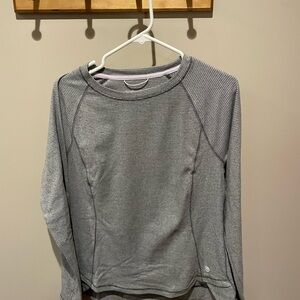 Avalanche Gray and Pink Striped Top